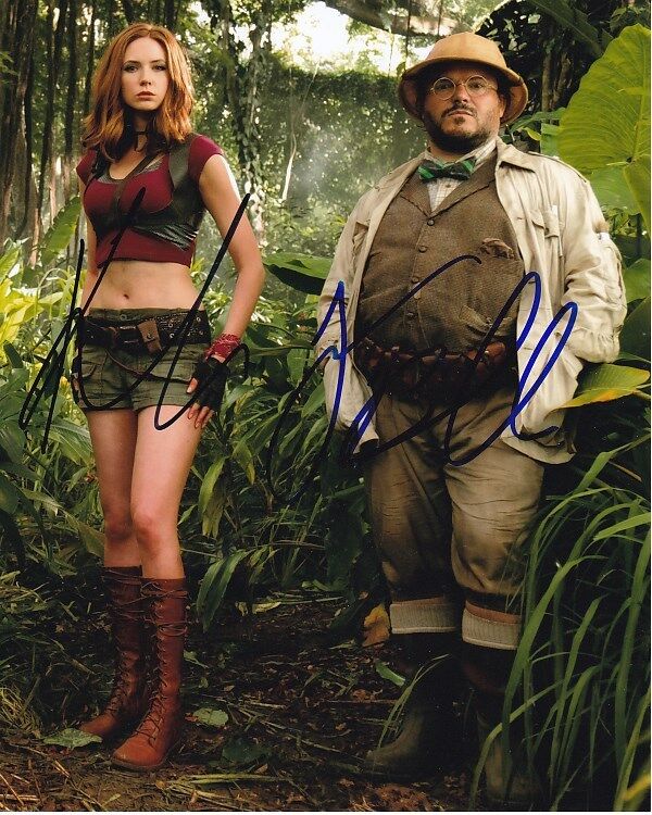 KAREN GILLAN & JACK BLACK signed autographed JUMANJI Photo Poster painting