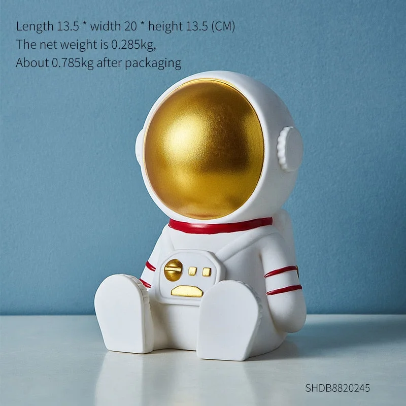 Home Decoration Accessories Astronaut Coin Bank Bedroom Bookshelf Porch Creative Coin Piggy Bank Paper Money Piggy Bank Gifts
