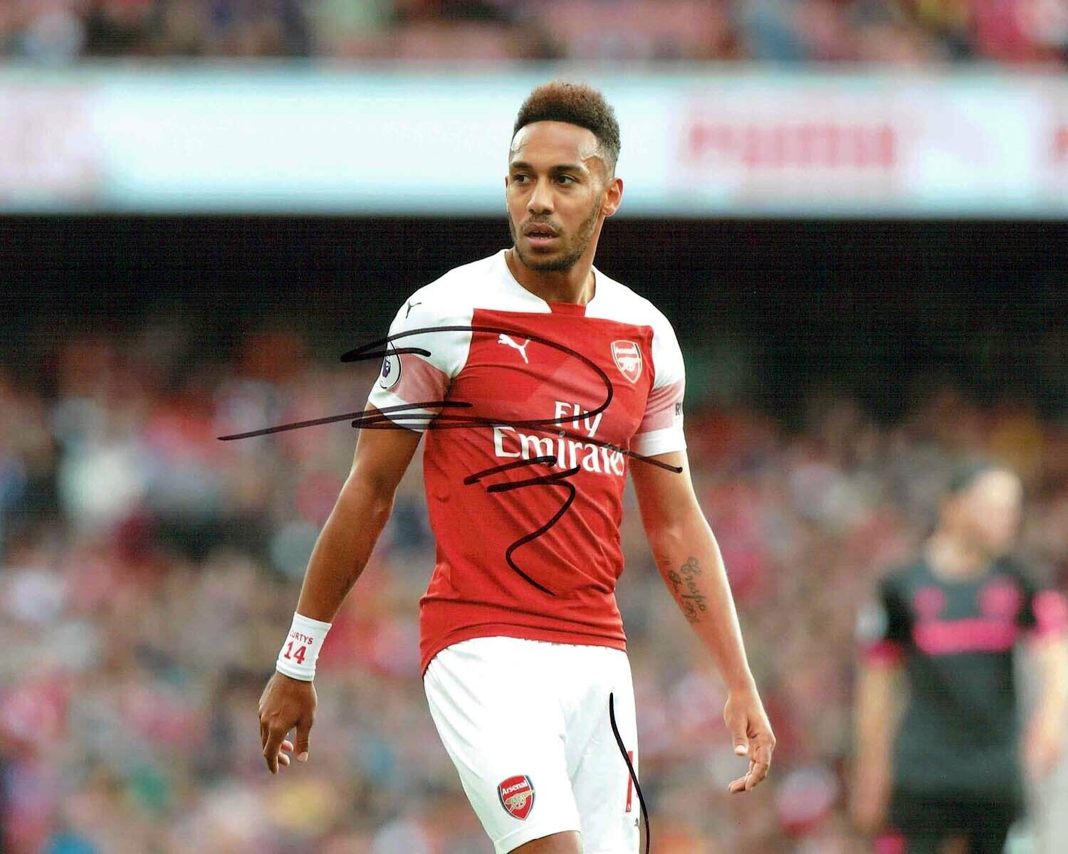 Pierre Emerick AUBAMEYANG Signed Autograph 10x8 Photo Poster painting 2 AFTAL COA Arsenal