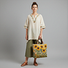 Sunflower Quited Tote Bag by Inlyline