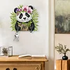(US Local)Panda Theme Wood DIY Diamond Painting Hooks Home Decor Craft Kit for Wall Decor