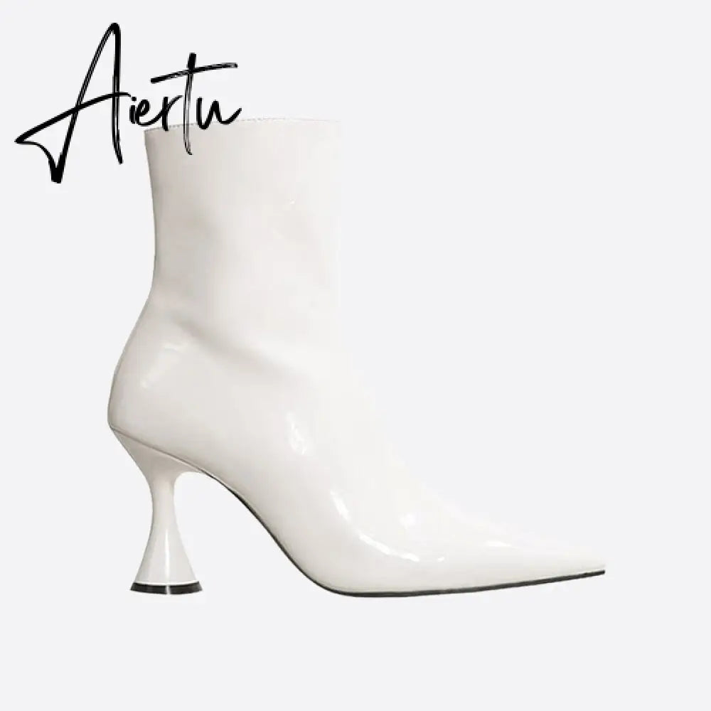 Women Mid-Heel Slip-On Boots mysite