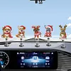 5PCS 2D Flat Xmas Dog DIY Diamond Painting Shake Car Ornaments for Center Console