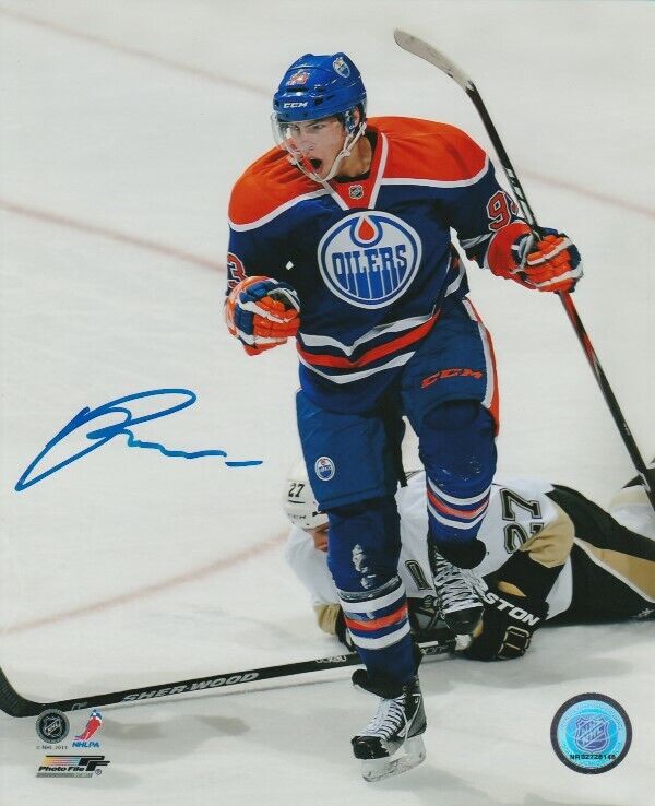 RYAN NUGENT-HOPKINS SIGNED EDMONTON OILERS 8x10 Photo Poster painting #2 Autograph