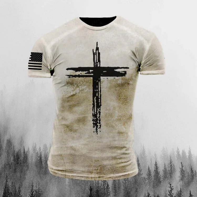 【Buy 1 Get 1 Free】 Faith Mens Comfortable Short Sleeves Pullover