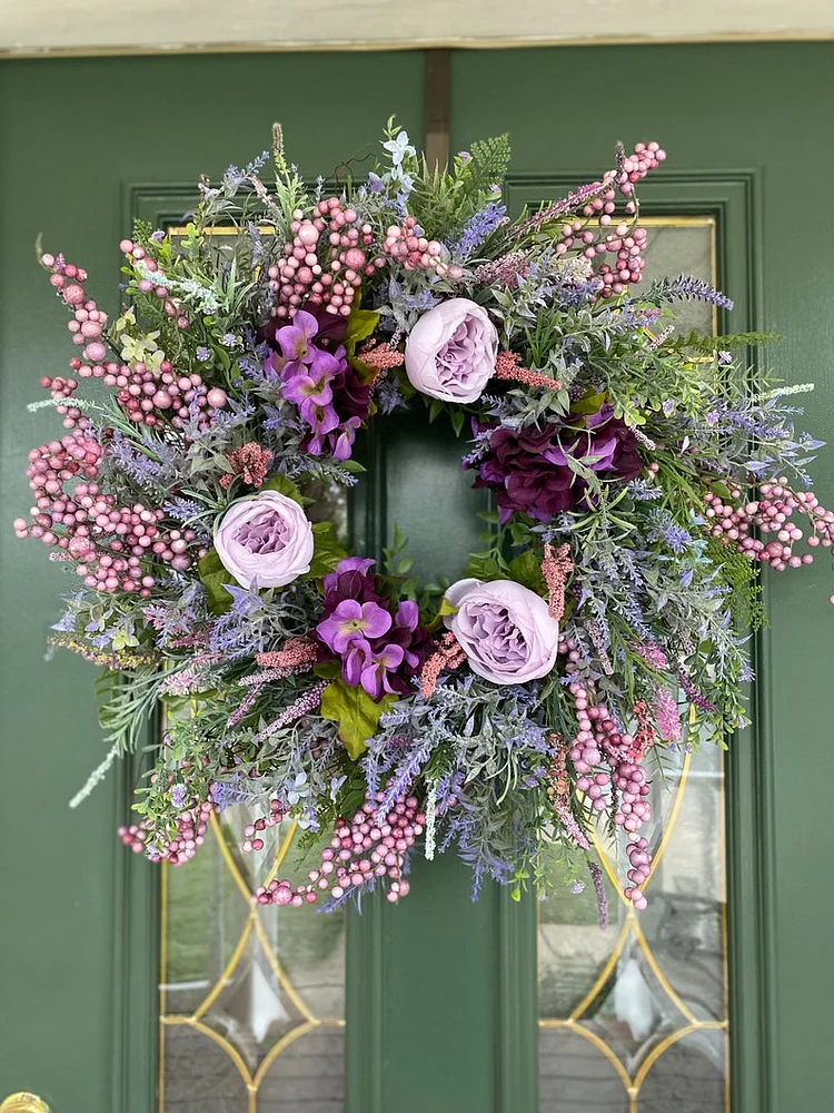 Farmhouse Wreaths For Front Door-Rustic Peony Wreath
