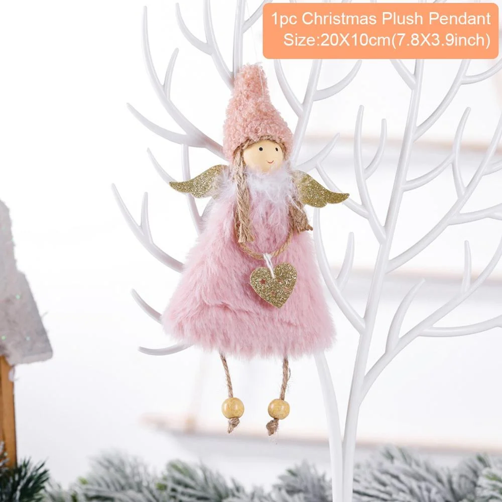 Angel Doll Christmas Ornaments Merry Christmas Decorations for Home Garland Christmas Tree Decor Navidad Xmas 2020 New Year 2021