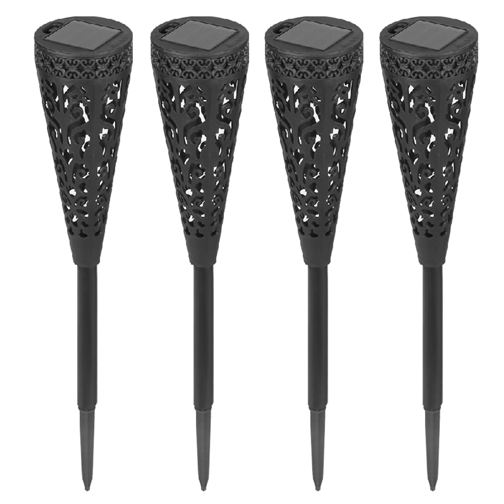 

4pcs Solar Hollow Garden Plug Ground Lamp Outdoor Waterproof Lawn Light, Warm light, 501 Original