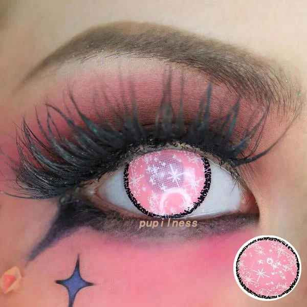 Coral Pink Cosplay Contact Lenses Anime Style For Party or Halloween 14.5mm