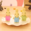 20PCS Creative Cartoon Rabbit Erasers for Kids Student Office Exam Stationery Easter Gift