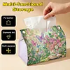 DIY Diamond Art Tissue Box Holder Butterflies and Flowers PULeather Diamond Art Desktop Organizer Resin Rhinestone Storage Organizers Gem Art Home Office Decor Craft Gift for Women