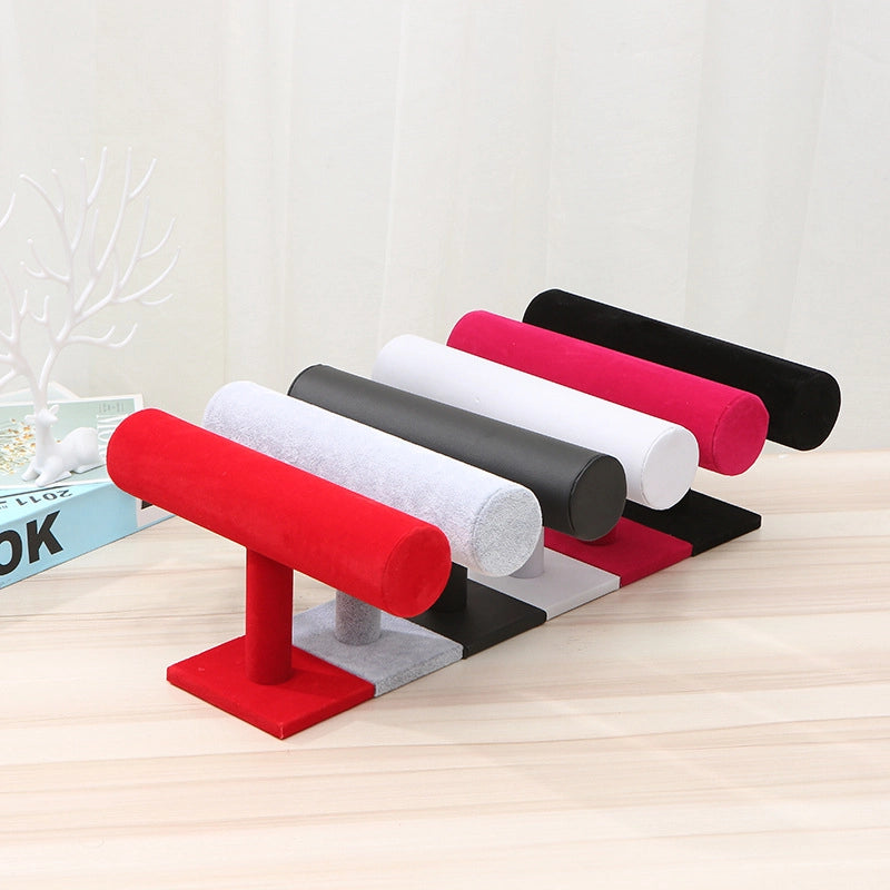 Single-layer Flannel Bracelet Rack Jewelry Display Rack Watch Display Rack Bracelet Headdress Flower Headband Jewelry Shop Shelf Table