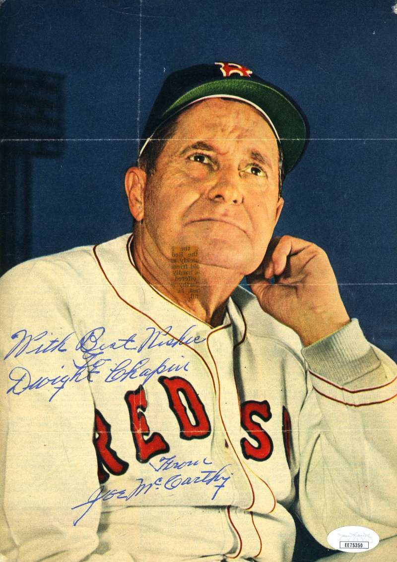 Joe Mccarthy Jsa Coa Autograph 8x10 Red Sox Photo Poster painting Hand Signed Authentic