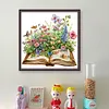 Garden Hut In Book-14CT Stamped Cross Stitch 40*40cm/15.75*15.75in tapestrymarket