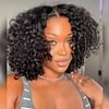 Glueless Bouncy Water Wave Short Wig Bob Curly Wig