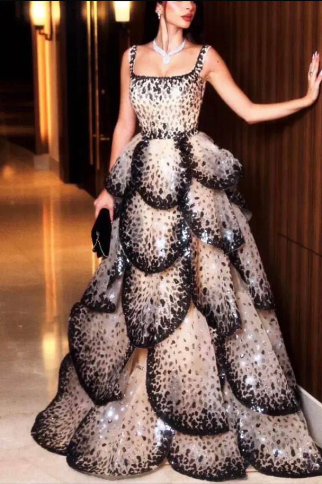 Bellasprom Starps Sleeveless Ball Gown Prom Dress With Sequins Layers Online Bellasprom