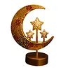 Muslim Crescent Moon Lamp Ramadan Gifts Islamic Table Decor Night Lamp Eid Mubarak Ramadan Lights for Home Bedroom Dining Holiday Festival Decor
