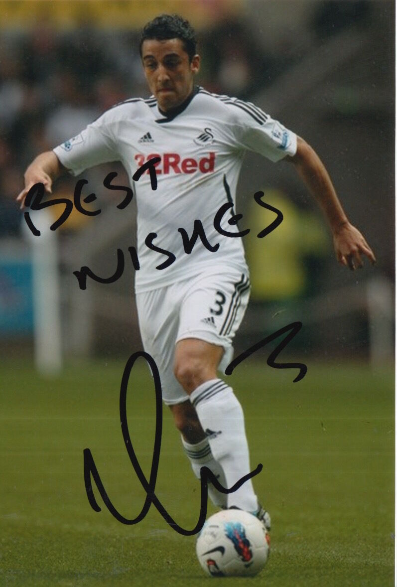 SWANSEA CITY HAND SIGNED NEIL TAYLOR 6X4 Photo Poster painting 4.