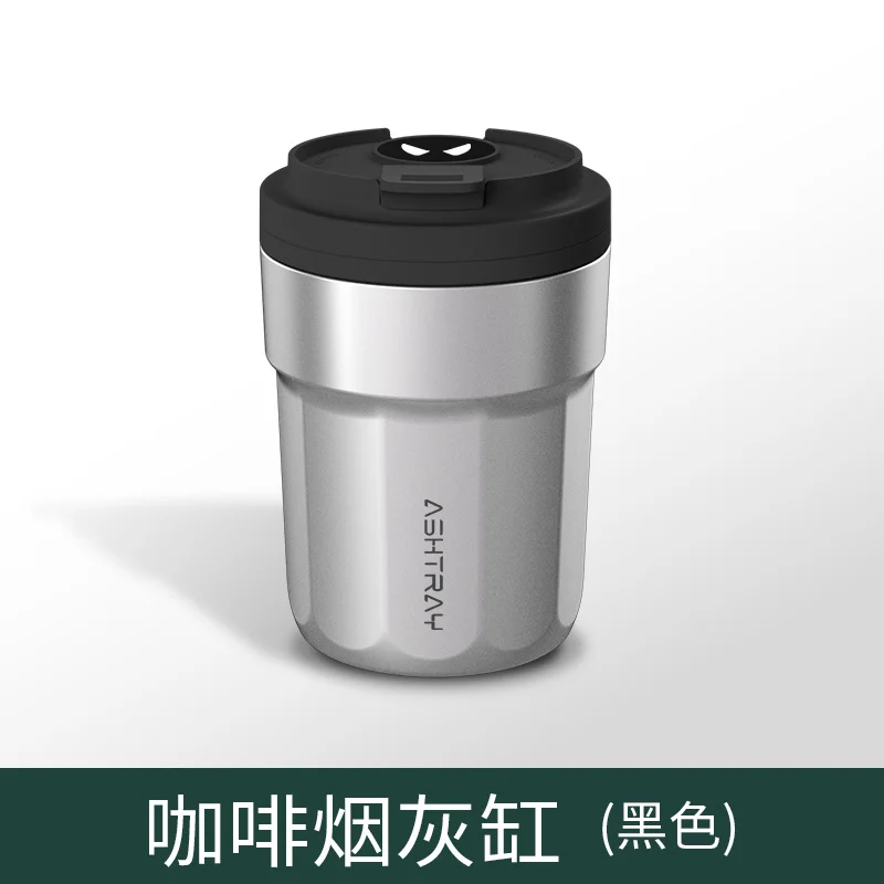 Cross-Border Car Ashtray With Lid, Light, Metal Liner, Car Ashtray, Illuminated Coffee Cup