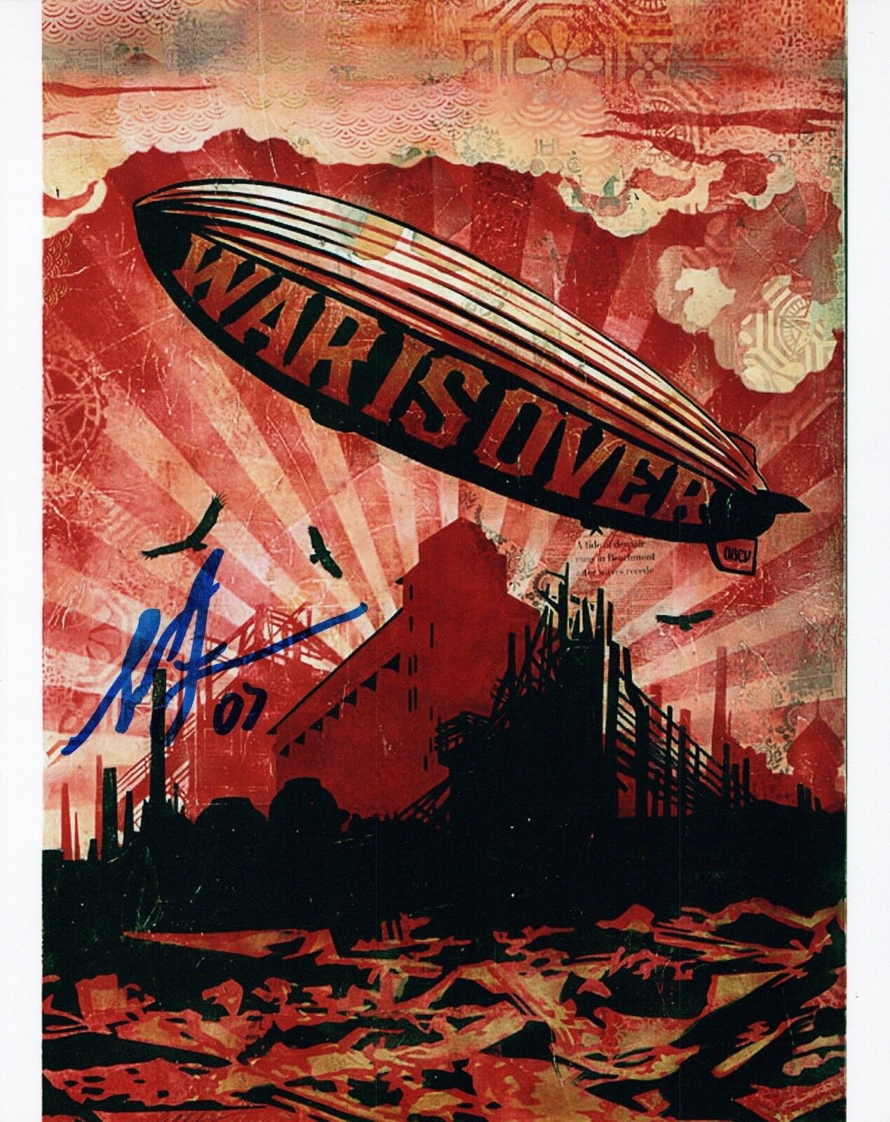 Shepard Fairey Signed Autographed 8x10 Photo Poster painting OBEY Artist War is Over