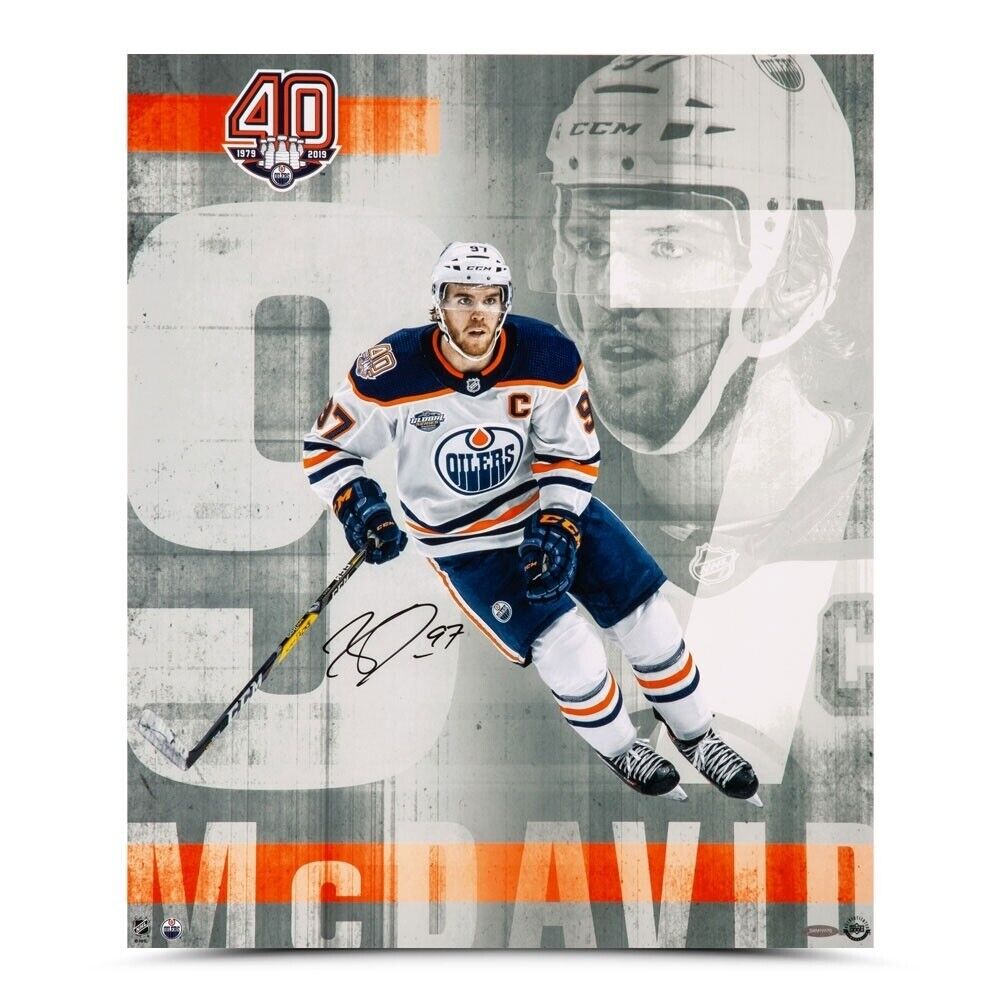 Connor McDavid Signed Autographed 20X24 Photo Poster painting Anniversary