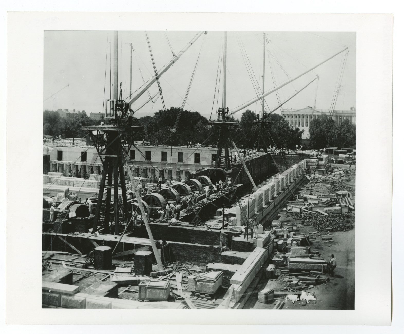 Washington DC History - Library of Congress Construction - Vintage 8x10 Photo Poster painting