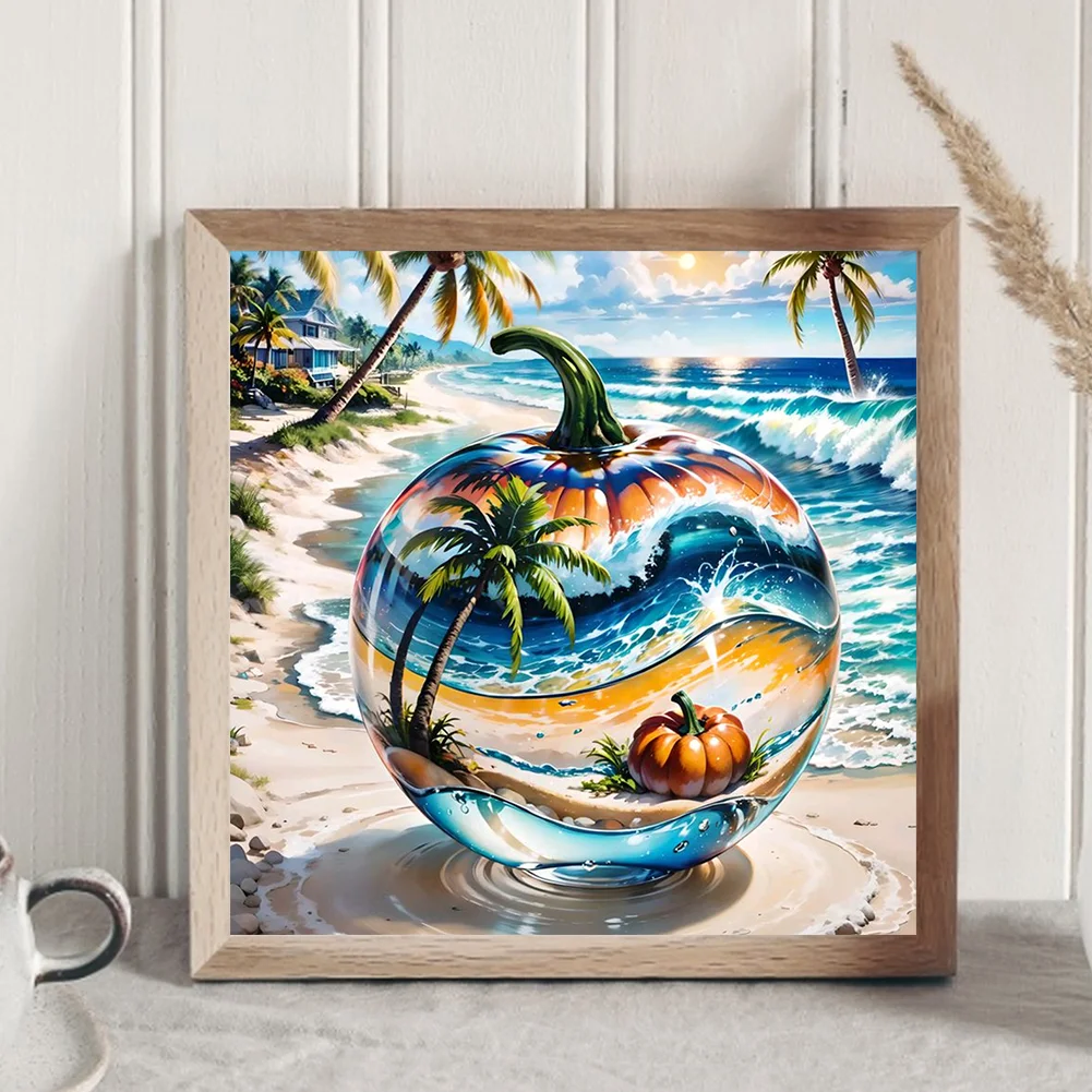 Diamond Painting - Full Round Drill - Beach(Canvas|30*30cm)
