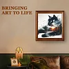 (US Only)Paint By Numbers Kit On Canvas DIY Oil Art Cat Picture Home Wall Decor40x40cm