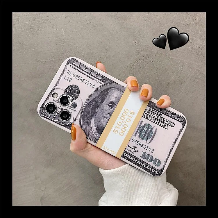 2021 New Creative Personality US Dollar Bill Silicone Phone Case For Samsung