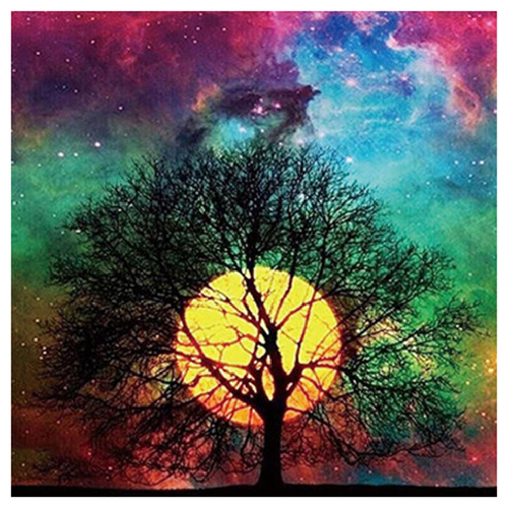 

Tree And Sun - Square Drill Diamond Painting - 40*40CM, 501 Original