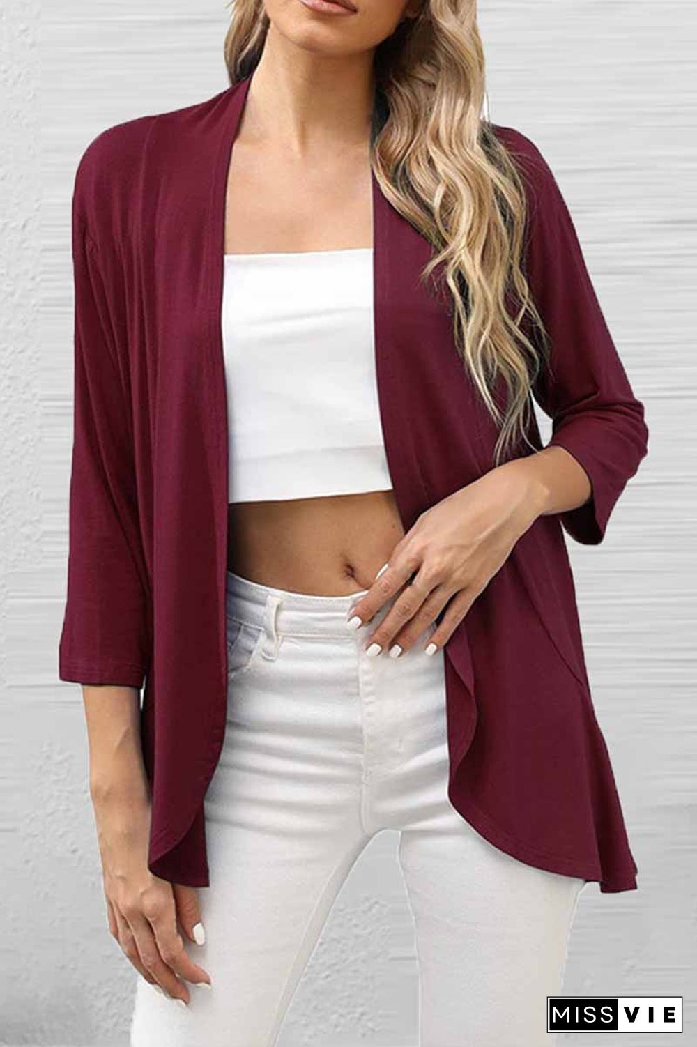 Casual Print Patchwork Cardigan Collar Tops