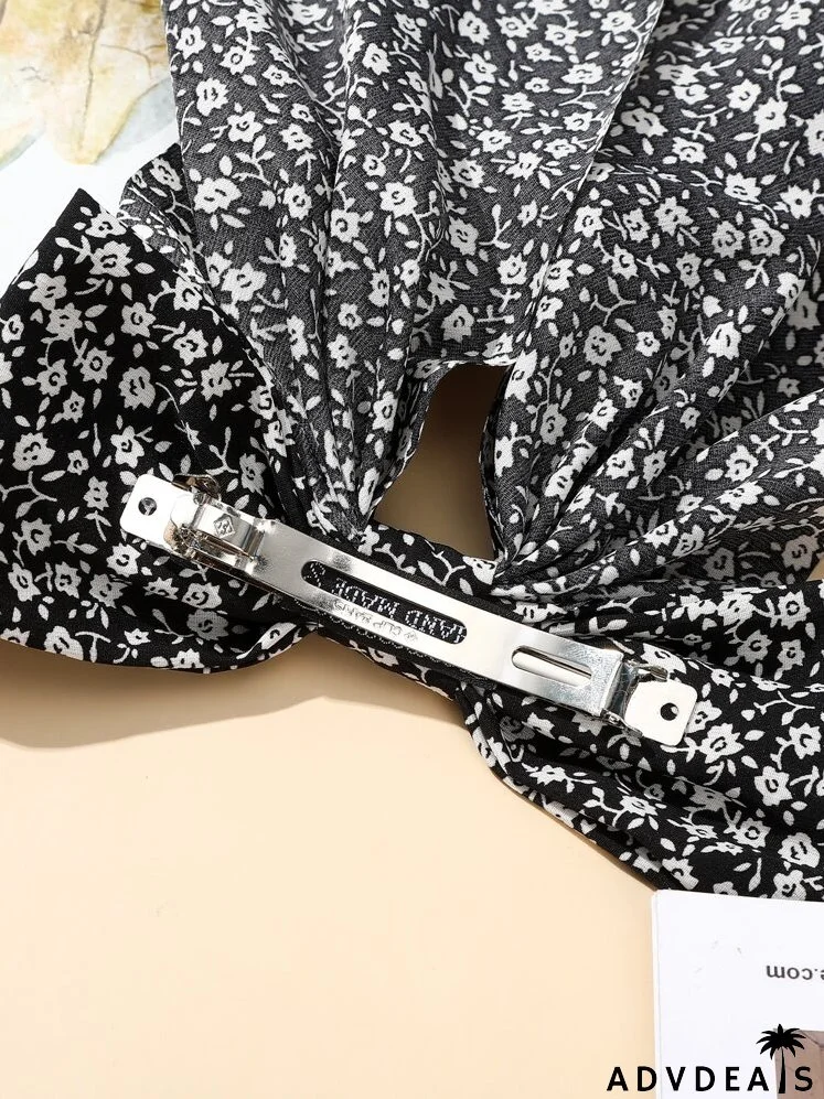 Floral Print Hair Clip