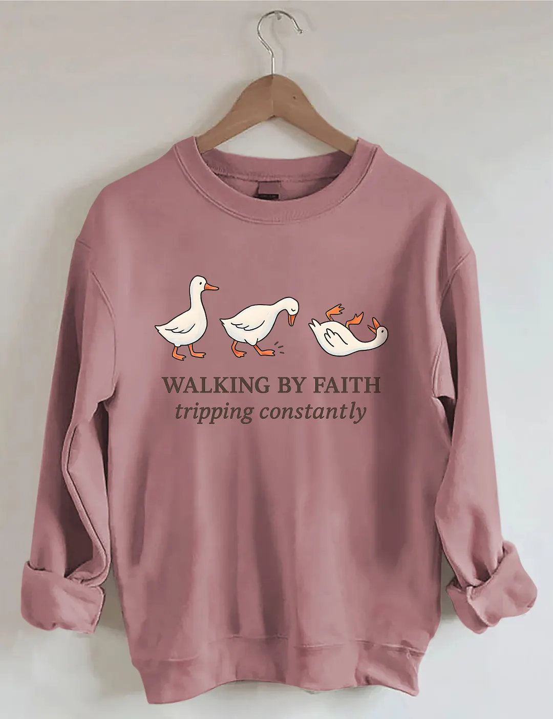 Walking By Faith Tripping Constantly Sweatshirt