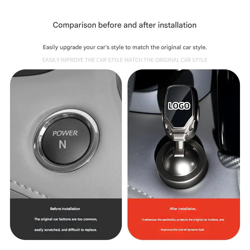 Car mecha-style one-button start lever