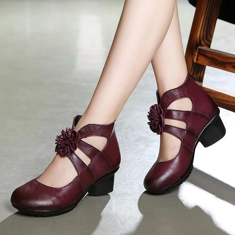 Women's Vintage Ethnic leather women's shoes