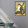 Katzen DIY, teilweise Bauch, Vollrundbohrer, Diamantkunst, Malsets, Diamanten, Gem, Gem-Kunst f&uuml;r Erwachsene, Anf&auml;nger, Wohnkultur 45x60cm.