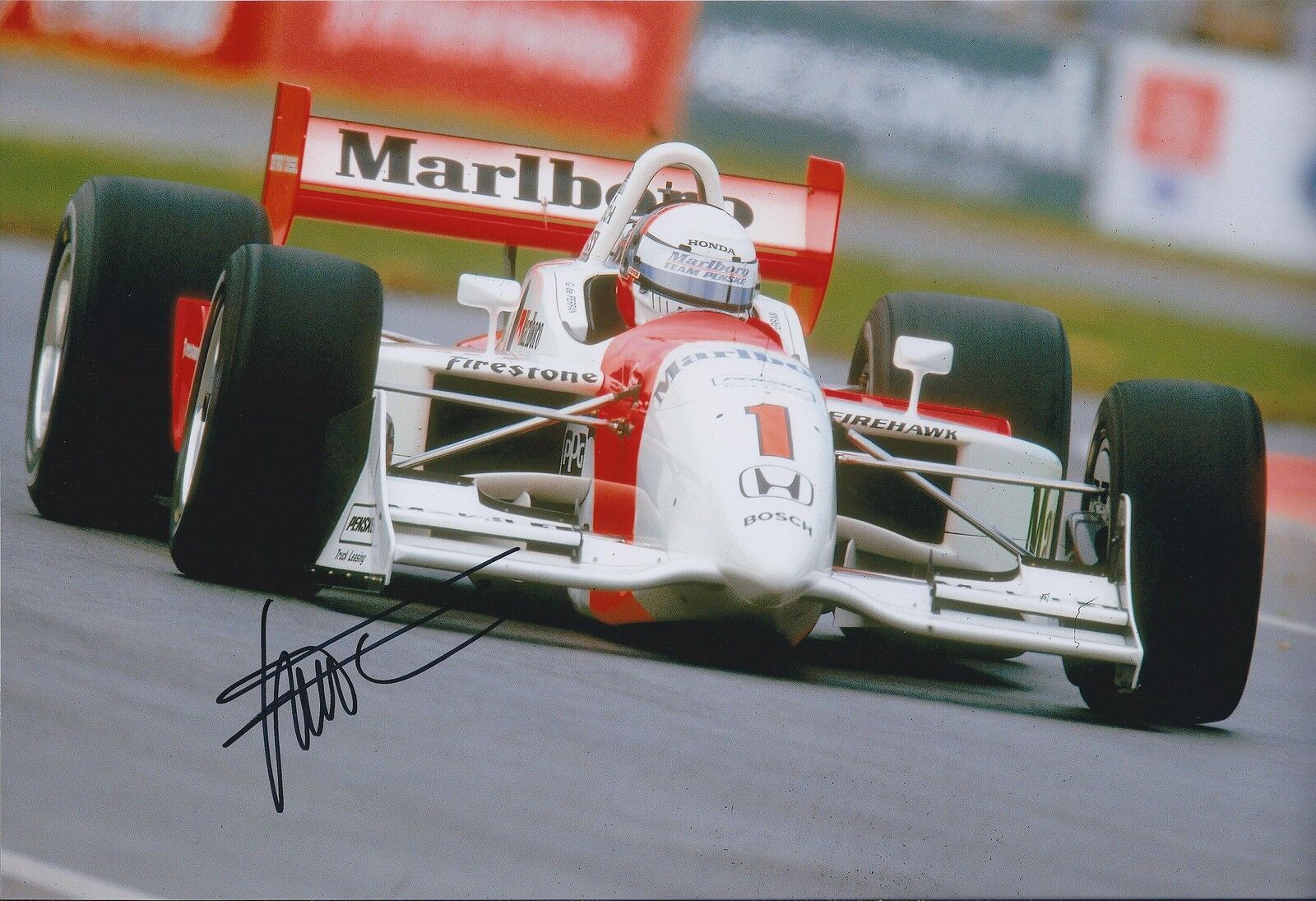 Gil De FERRAN SIGNED 12x8 Photo Poster painting MARLBORO HONDA INDY Racing Team AFTAL COA