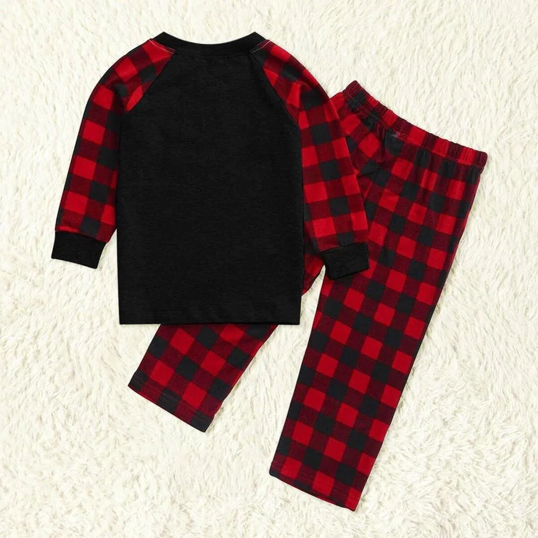 "The Year Of The Lockdown" 2021 Print Family Matching Pajamas Sets - Black