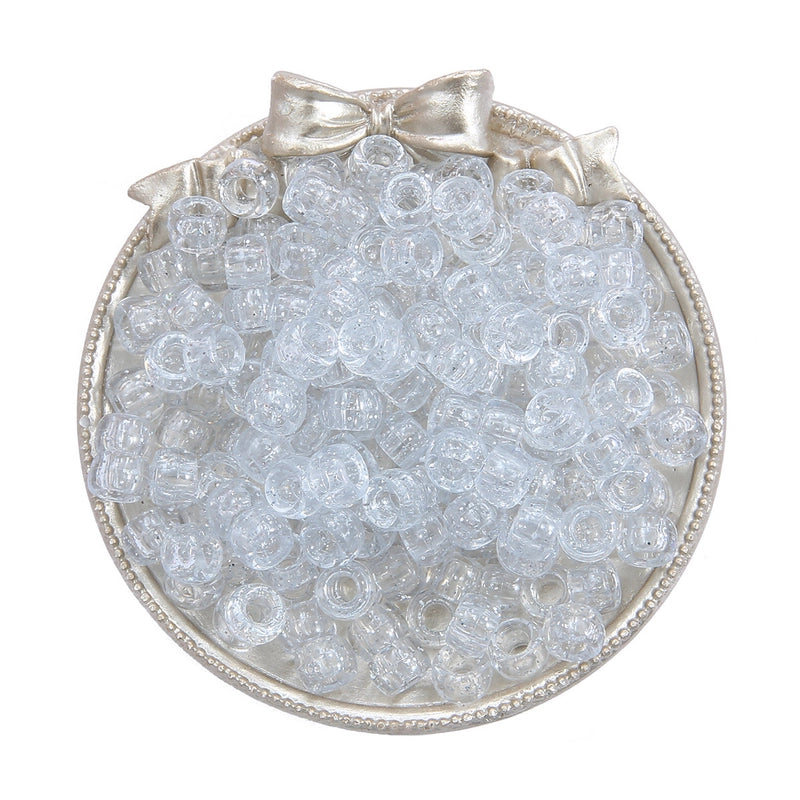 Acrylic Large Hole Barrel Beads 9*6mm Pony Beads Woven Handmade Diy Hand String Jewelry Accessories Beads Loose Beads