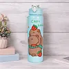 700ml Capybara Cute Water Cup with Straw & Handle Travel Water Bottle for Sports