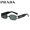 Okulary przeciwsłoneczne PRADA dla mężczyzn i kobiet, prostokątne oprawki