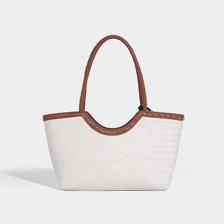 High-End Large-Capacity Casual Straw Tote Bag for Women 2025 New Resort Style Beach Shoulder Crossbody Large Bag vocosi VOCOSI