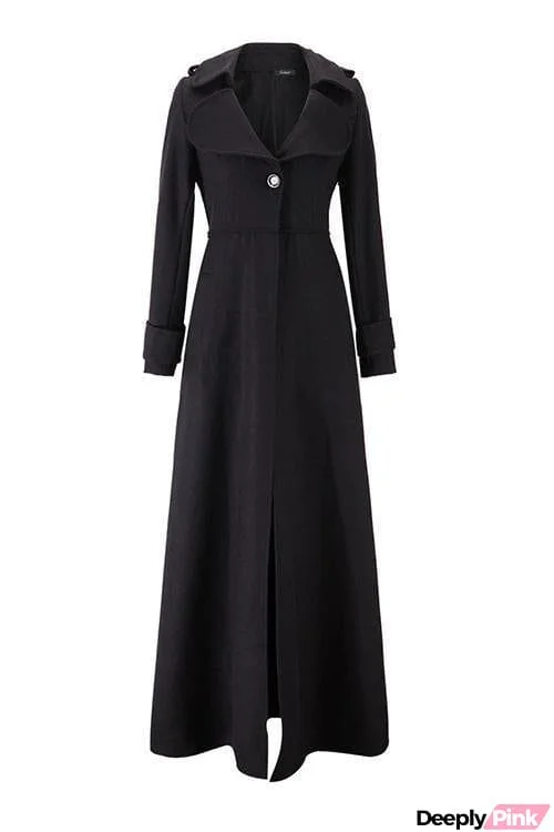 Button Laple Long Coat