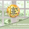 Diamond Painting Acrylic Single-Sided Drill Cross Bible Verse Sign Pendant for Home Decor
