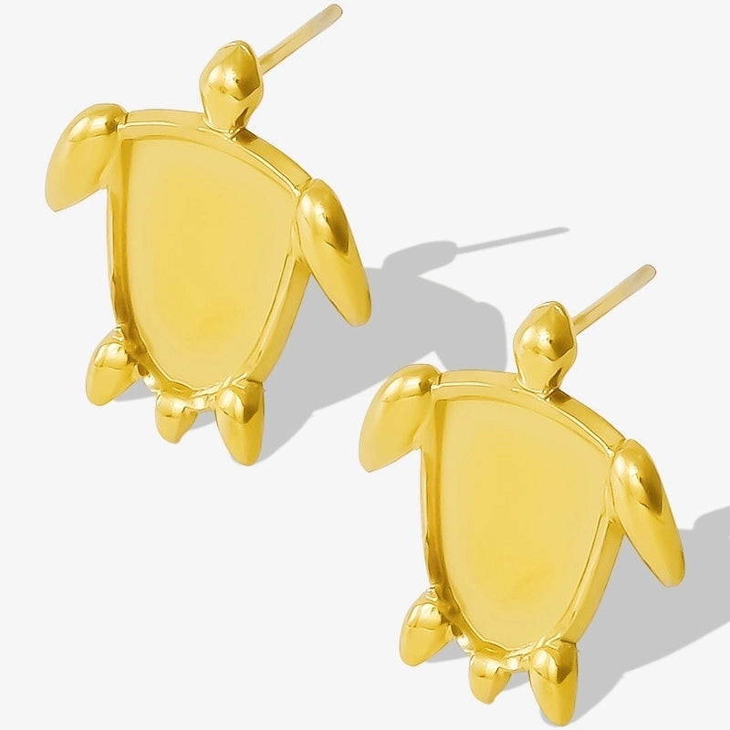 1 Piece Minimalist Classic Style Tortoise Plating 304 Stainless Steel Ear Studs