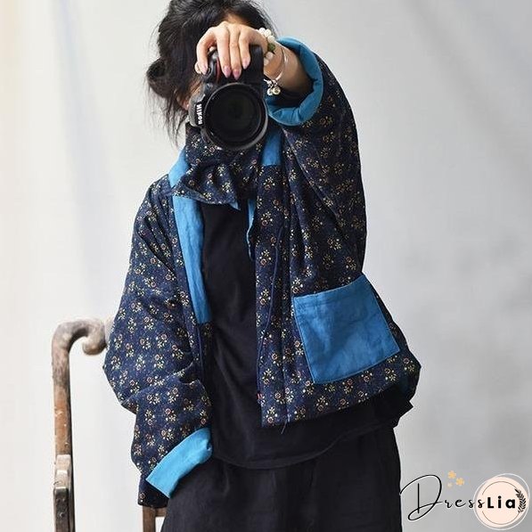 Warm Parkas Lace Up Coat Women Simple Leisure Parkas