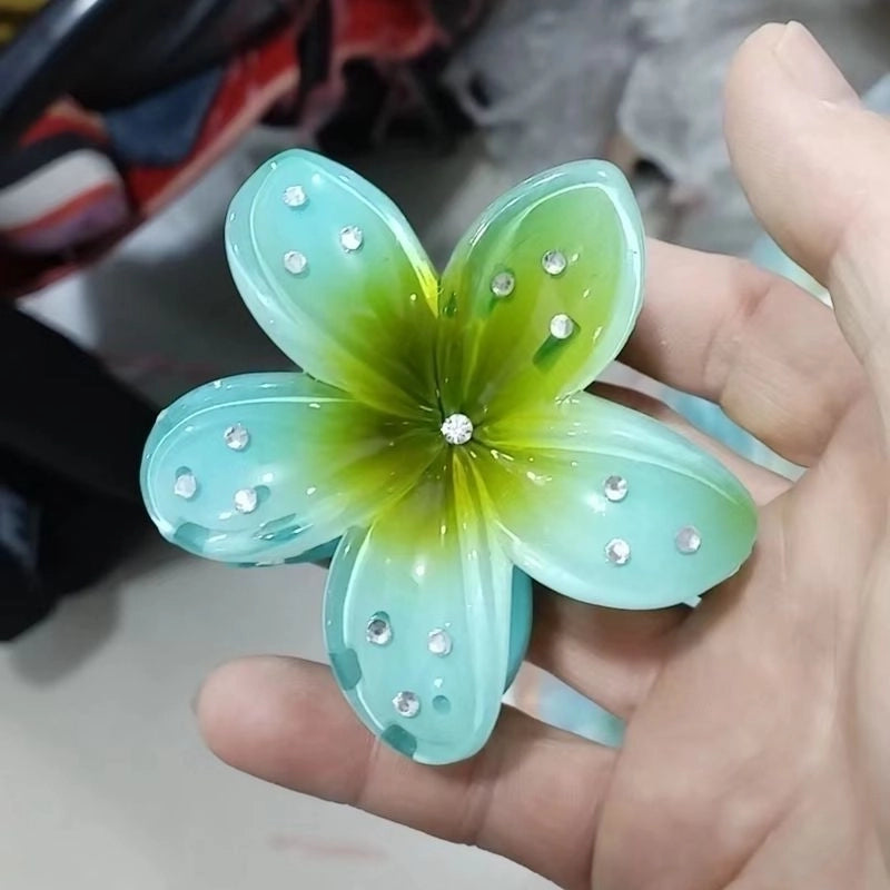 2 Pieces Women’s Sweet Flower Arylic Hair Claws