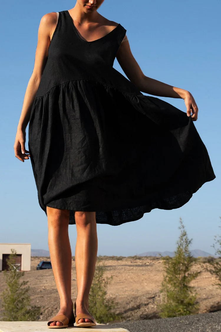 Linen Smock Dress