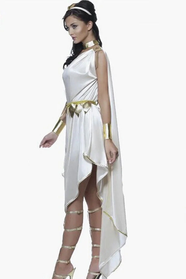 White Sexy Goddess Fancy Dress Folk Costume-elleschic