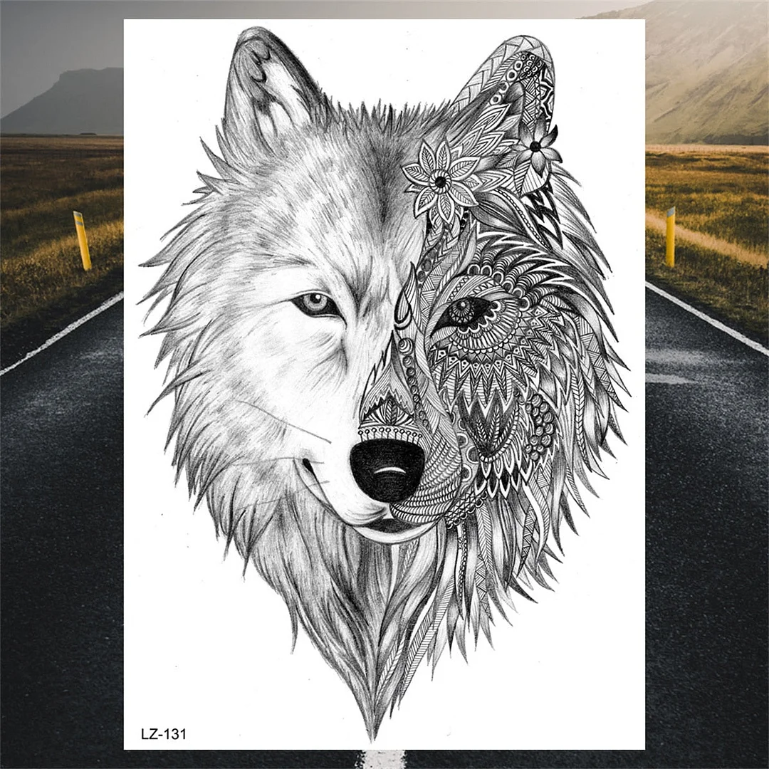 Anchor Cuttlefish Skeletion Scary Temporary Tattoos For Men Women Pirate Tiger Skull Totem Fake Tattoo Sticker Tatoos Octopus